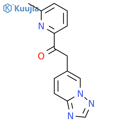 1-(6-methylpyridin-2-yl)-2-{[1,2,4]triazolo[1,5-a]pyridin-6-yl}ethan-1-one structure