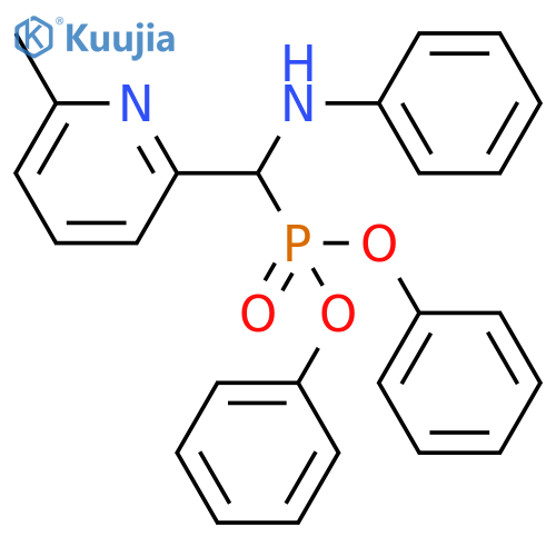 Diphenyl ((6-methylpyridin-2-yl)(phenylamino)methyl)phosphonate structure
