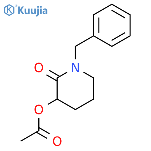 1-Benzyl-2-oxopiperidin-3-yl acetate structure