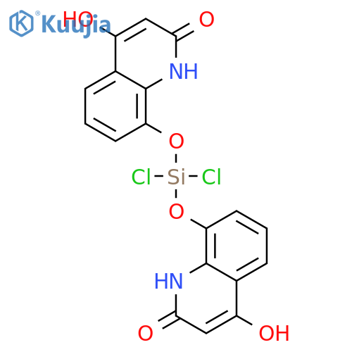 2(1H)-QUINOLINONE, 8,8'-[(DICHLOROSILYLENE)BIS(OXY)]BIS[4-HYDROXY- structure