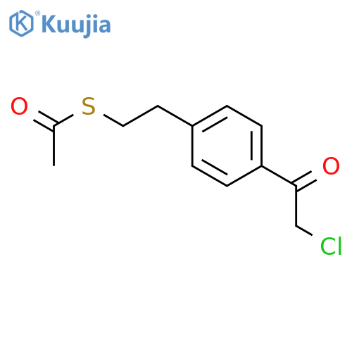 Ethanethioic acid, S-[2-[4-(chloroacetyl)phenyl]ethyl] ester structure