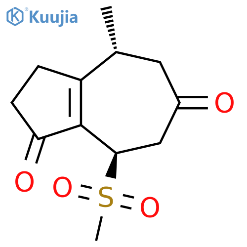 1,6-Azulenedione, 2,3,4,5,7,8-hexahydro-4-methyl-8-(methylsulfonyl)-, trans- (9CI) structure