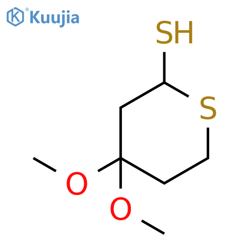 2H-THIOPYRAN-2-THIOL, TETRAHYDRO-4,4-DIMETHOXY- structure