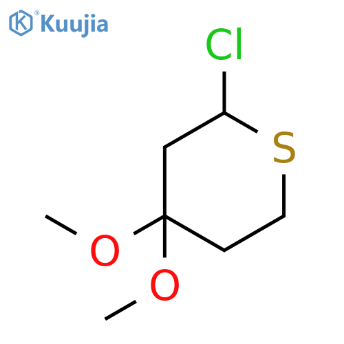 2H-THIOPYRAN, 2-CHLOROTETRAHYDRO-4,4-DIMETHOXY- structure