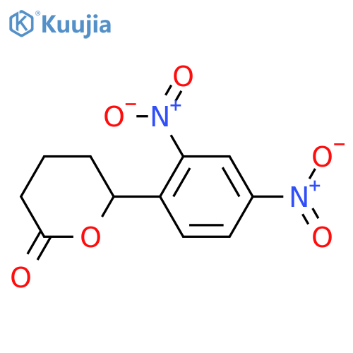 2H-Pyran-2-one, 6-(2,4-dinitrophenyl)tetrahydro- structure