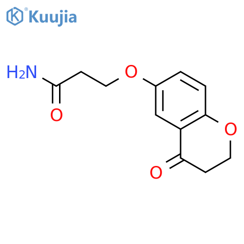 Propanamide, 3-[(3,4-dihydro-4-oxo-2H-1-benzopyran-6-yl)oxy]- structure