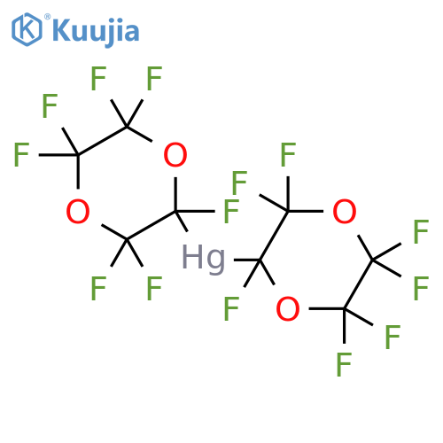 Mercury, bis(2,3,3,5,5,6,6-heptafluoro-1,4-dioxan-2-yl)- structure