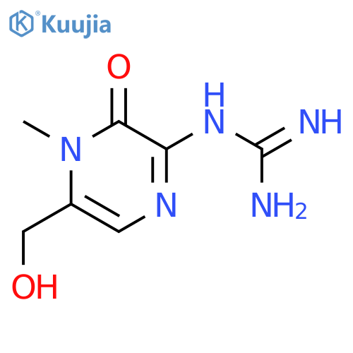 N-(3,4-dihydro-5-hydroxymethyl-4-methyl-3-oxopyrazin-2-yl)guanidine structure