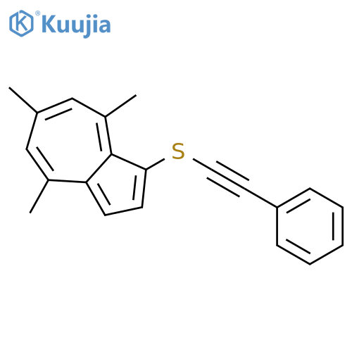Azulene, 4,6,8-trimethyl-1-[(phenylethynyl)thio]- structure