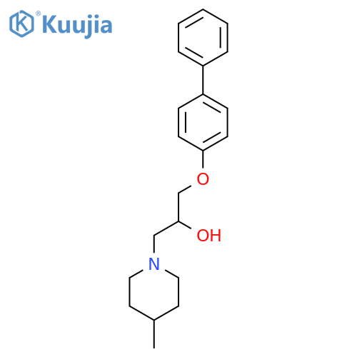 1-{1,1'-biphenyl-4-yloxy}-3-(4-methylpiperidin-1-yl)propan-2-ol structure