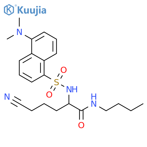 Pentanamide,N-butyl-5-cyano-2-[[[5-(dimethylamino)-1-naphthalenyl]sulfonyl]amino]- structure