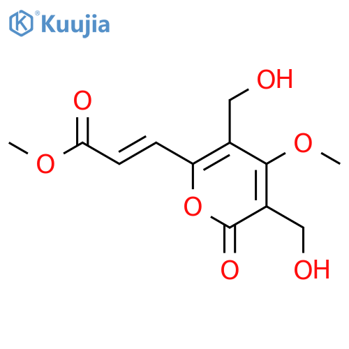 Methyl 3-[3,5-bis(hydroxymethyl)-4-methoxy-6-oxopyran-2-yl]prop-2-enoate structure