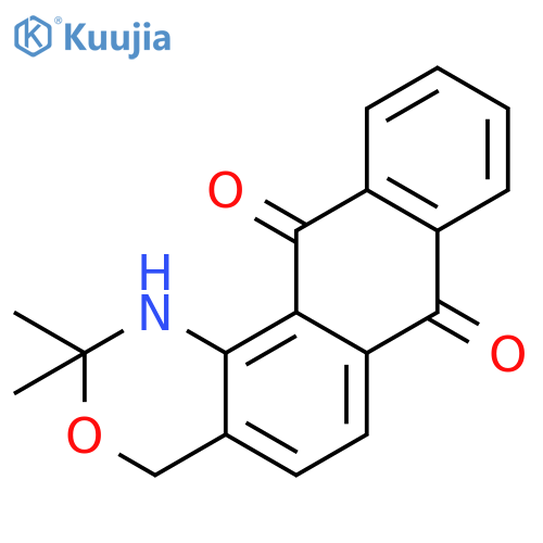 2H-Anthra[1,2-d][1,3]oxazine-7,12-dione, 1,4-dihydro-2,2-dimethyl- structure