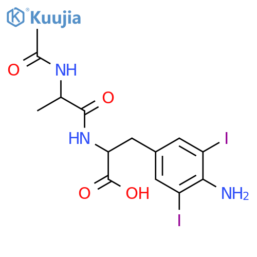 L-Phenylalanine, N-(N-acetyl-D-alanyl)-4-amino-3,5-diiodo- structure