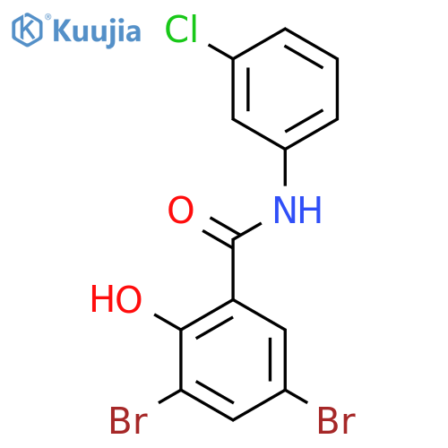 BENZAMIDE, 3,5-DIBROMO-N-(3-CHLOROPHENYL)-2-HYDROXY- structure