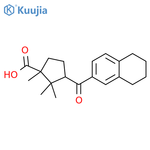 Cyclopentanecarboxylic acid,1,2,2-trimethyl-3-[(5,6,7,8-tetrahydro-2-naphthalenyl)carbonyl]- structure