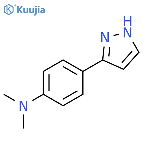 Benzenamine, N,N-dimethyl-4-(1H-pyrazol-3-yl)- structure