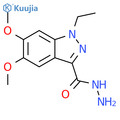 1H-Indazole-3-carboxylic acid, 1-ethyl-5,6-dimethoxy-, hydrazide structure