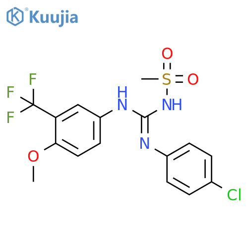 Methanesulfonamide,N-[[(4-chlorophenyl)amino][[4-methoxy-3-(trifluoromethyl)phenyl]amino]methylene]- structure