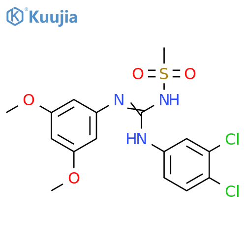 Methanesulfonamide,N-[[(3,4-dichlorophenyl)amino][(3,5-dimethoxyphenyl)amino]methylene]- structure