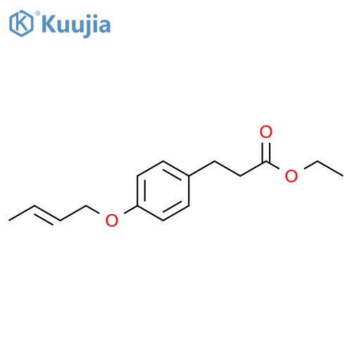 Benzenepropanoic acid, 4-(2-butenyloxy)-, ethyl ester, (E)- structure
