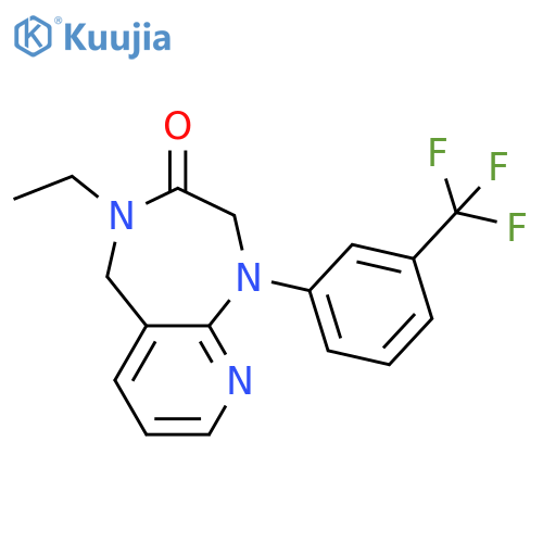 3H-Pyrido[2,3-e]-1,4-diazepin-3-one, 4-ethyl-1,2,4,5-tetrahydro-1-[3-(trifluoromethyl)phenyl]- structure