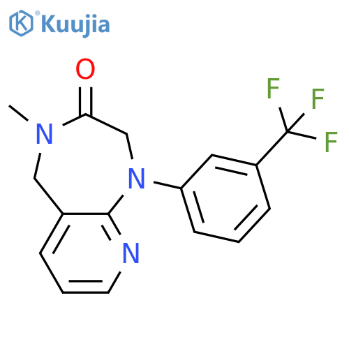 3H-Pyrido[2,3-e]-1,4-diazepin-3-one,1,2,4,5-tetrahydro-4-methyl-1-[3-(trifluoromethyl)phenyl]- structure