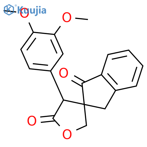 SPIRO[FURAN-3(2H),2'-[2H]INDENE]-1',5(3'H,4H)-DIONE, 4-(3,4-DIMETHOXYPHENYL)- structure