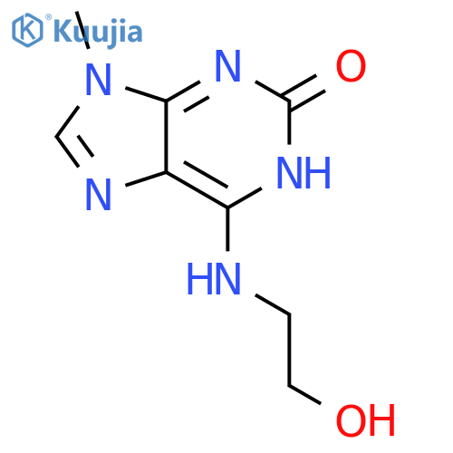 2H-Purin-2-one, 1,9-dihydro-6-[(2-hydroxyethyl)amino]-9-methyl- structure