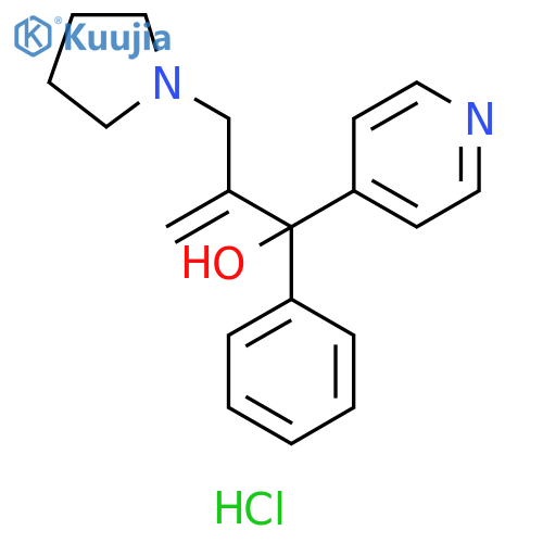 4-Pyridinemethanol, α-phenyl-α-[1-(1-pyrrolidinylmethyl)ethenyl]-, hydrochloride (1:1) structure