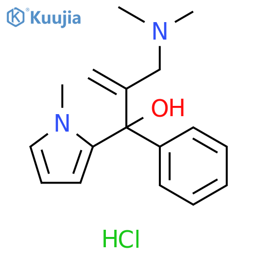 1H-Pyrrole-2-methanol,a-[1-[(dimethylamino)methyl]ethenyl]-1-methyl-a-phenyl-, hydrochloride structure