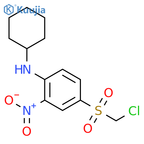 Benzenamine, 4-[(chloromethyl)sulfonyl]-N-cyclohexyl-2-nitro- structure