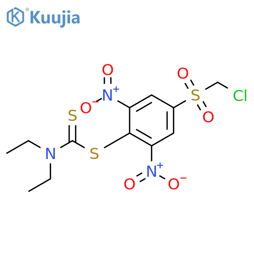 Carbamodithioic acid, diethyl-, 4-[(chloromethyl)sulfonyl]-2,6-dinitrophenyl ester (9CI) structure