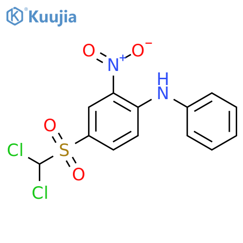 Benzenamine, 4-[(dichloromethyl)sulfonyl]-2-nitro-N-phenyl- structure