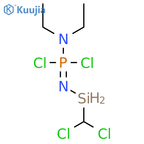PHOSPHORAMIDIMIDIC DICHLORIDE, N'-(DICHLOROMETHYLSILYL)-N,N-DIETHYL- structure