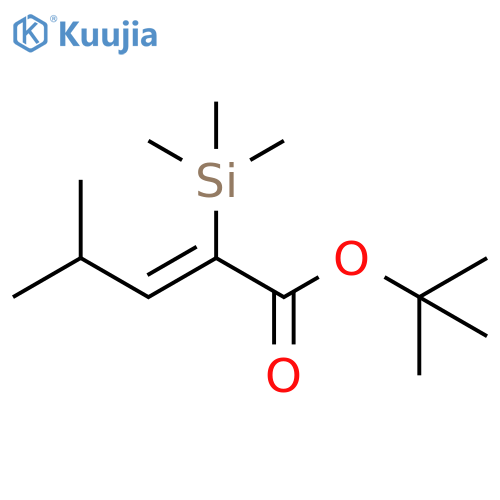 2-Pentenoic acid, 4-methyl-2-(trimethylsilyl)-, 1,1-dimethylethyl ester,(Z)- structure