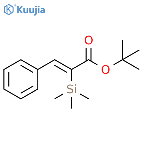 2-Propenoic acid, 3-phenyl-2-(trimethylsilyl)-, 1,1-dimethylethyl ester, (2Z)- structure
