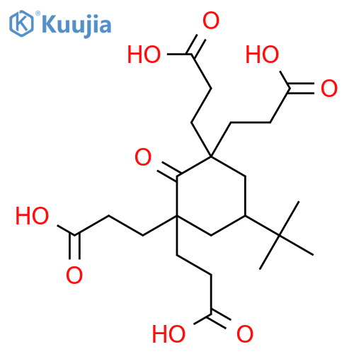 1,1,3,3-Cyclohexanetetrapropanoic acid, 5-(1,1-dimethylethyl)-2-oxo- structure
