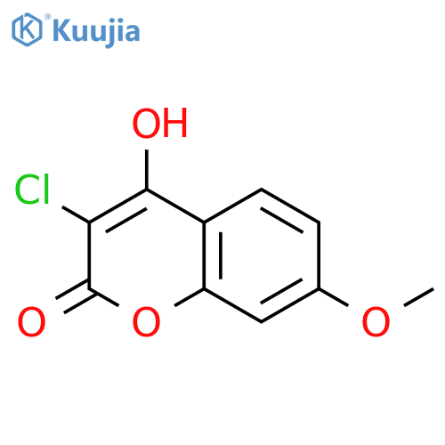 3-chloro-4-hydroxy-7-methoxychromen-2-one structure