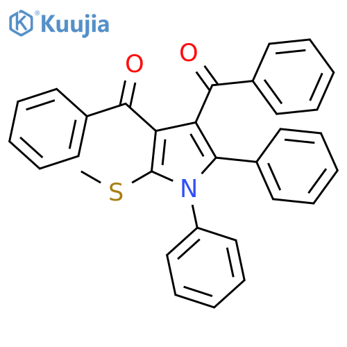 Methanone, [2-(methylthio)-1,5-diphenyl-1H-pyrrole-3,4-diyl]bis[phenyl- structure