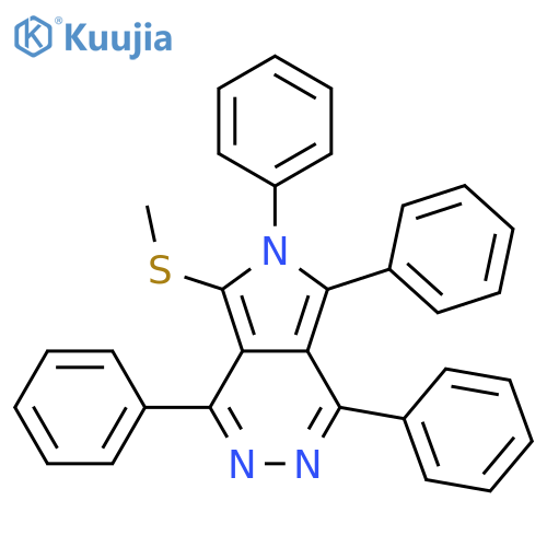 6H-Pyrrolo[3,4-d]pyridazine, 5-(methylthio)-1,4,6,7-tetraphenyl- structure