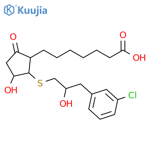 Cyclopentaneheptanoic acid,2-[[3-(3-chlorophenyl)-2-hydroxypropyl]thio]-3-hydroxy-5-oxo- structure
