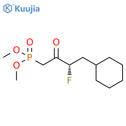Phosphonic acid, (4-cyclohexyl-3-fluoro-2-oxobutyl)-, dimethyl ester, (S)- (9CI) structure