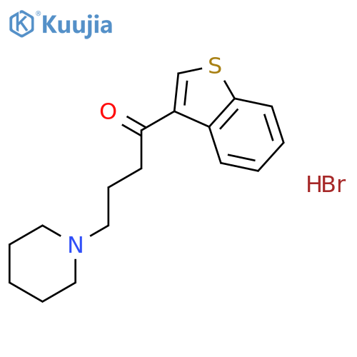 1-(1-benzothiophen-3-yl)-4-piperidin-1-ylbutan-1-one hydrobromide structure