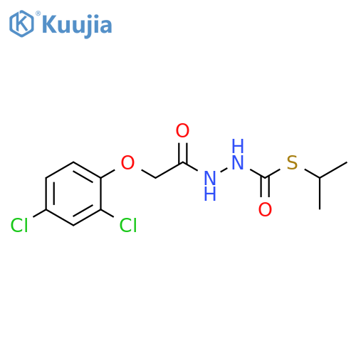 Acetic acid, (2,4-dichlorophenoxy)-,2-[[(1-methylethyl)thio]carbonyl]hydrazide structure
