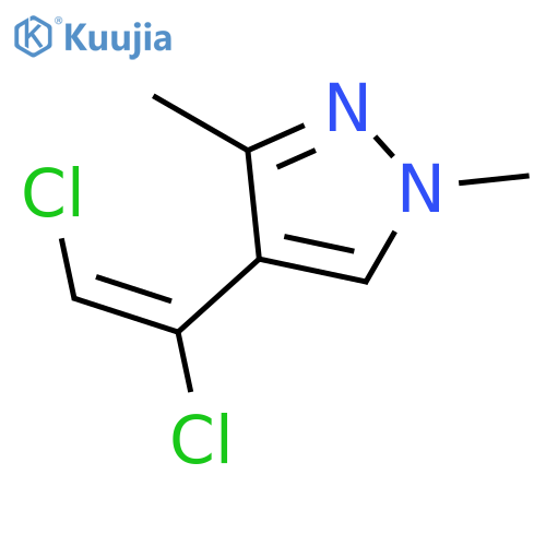 1H-Pyrazole, 4-(1,2-dichloroethenyl)-1,3-dimethyl- structure