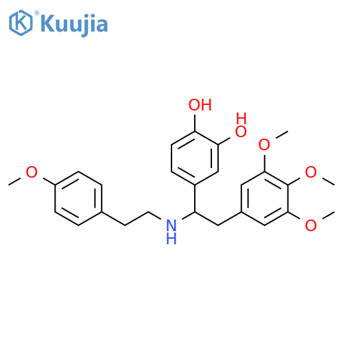 1,2-Benzenediol,4-[1-[[2-(4-methoxyphenyl)ethyl]amino]-2-(3,4,5-trimethoxyphenyl)ethyl]- structure