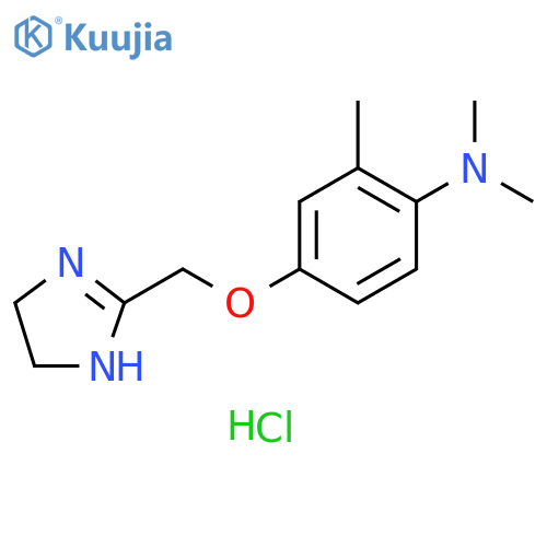 Benzenamine,4-[(4,5-dihydro-1H-imidazol-2-yl)methoxy]-N,N,2-trimethyl-,monohydrochloride structure