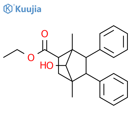 Bicyclo[2.2.1]heptane-2-carboxylic acid, 7-hydroxy-1,4-dimethyl-5,6-diphenyl-, ethyl ester structure