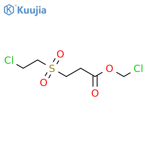 Propanoic acid, 3-[(2-chloroethyl)sulfonyl]-, chloromethyl ester structure
